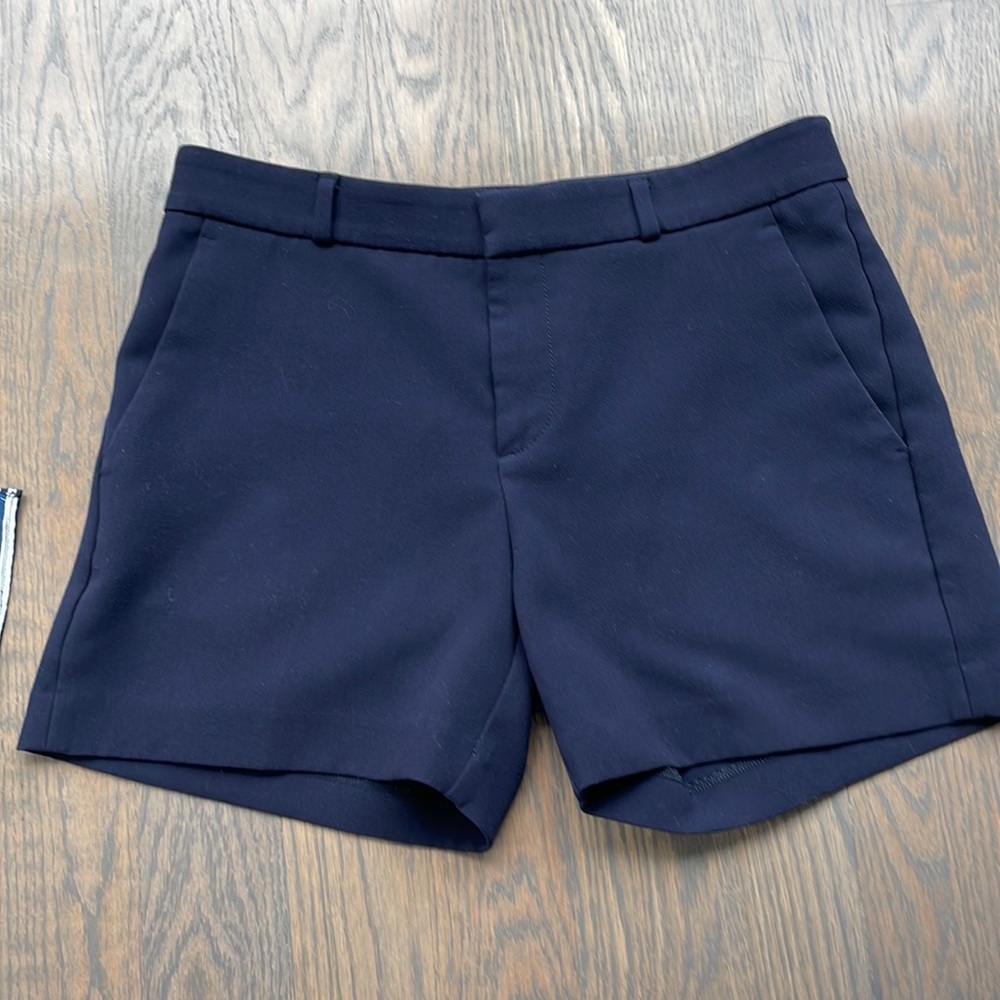 Navy Flat Front Shorts